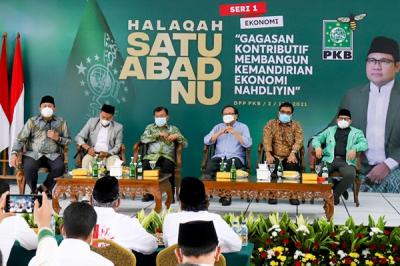 Diskusi (halaqah) jelang satu abad lahirnya organisasi Nahdlatul Ulama (NU) di Jakarta, Kamis (2/12/2021).