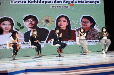 Konferensi pers Daur Hidup Festival di Jakarta Concert Hall, Kebon Sirih, Jakarta Pusat, Jumat (3/12/2021).
