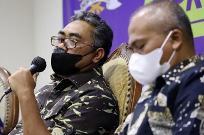 Diskusi Empat Pilar MPR di Medial Center, Nusantara II, Kompleks Parlemen MPR/DPR-DPD, Senayan, Jakarta, Rabu (8/12/2021).