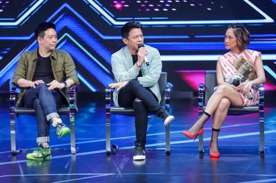 Konferensi pers program X Factor Indonesia di Studio 17, MNC Studios, Kebon Jeruk, Jakarta Barat, Kamis (9/12/2021).