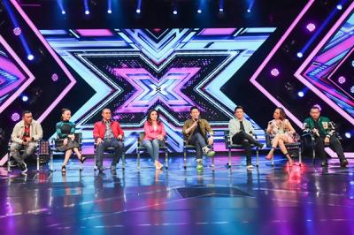 Konferensi pers program X Factor Indonesia di Studio 17, MNC Studios, Kebon Jeruk, Jakarta Barat, Kamis (9/12/2021).