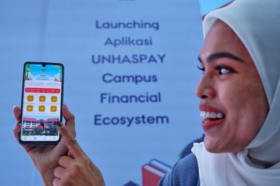 Peluncuran Campus Finansial System di Universitas Hasanuddin, Makassar, (10/13/2021).