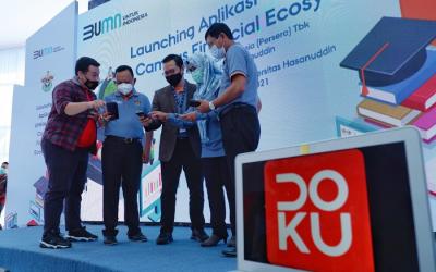 Peluncuran Campus Finansial System di Universitas Hasanuddin, Makassar, (10/13/2021).