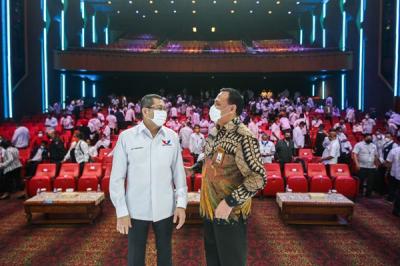 Bimbingan teknis (Bimtek) anggota DPRD provinsi dan kabupaten/kota Partai Perindo se-Indonesia di Jakarta Concert Hall, iNews Tower.