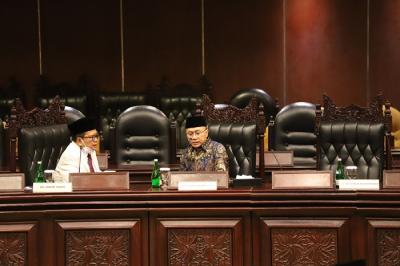 Seminar Nasional Kebangsaan Muballigh Indonesia di Nusantara V, Kompleks Parlemen MPR/DPR-DPD, Senayan, Jakarta, Kamis (9/12/2021).