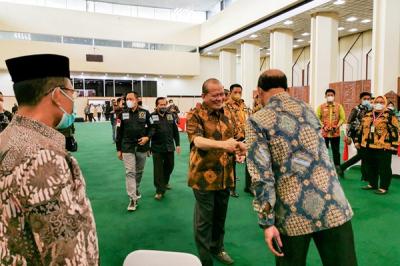 Diskusi Nasional “Urgensi Amandemen UUD 1945 Dalam Rangka Menuju Indonesia Maju” di Jakarta, Senin (13/12/2021).