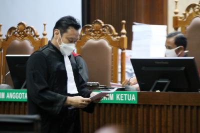 Sidang lanjutan dalam kasus korupsi di PT Asabri di Pengadilan Tipikor, Jakarta, Rabu (15/12/2021).
