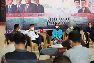 Dialog Kebangsaan DPD di Gedung Nusantara, Kompleks Parlemen Senayan, Jakarta, Rabu (15/12/2021).
