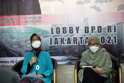 Dialog Kebangsaan DPD di Gedung Nusantara, Kompleks Parlemen Senayan, Jakarta, Rabu (15/12/2021).