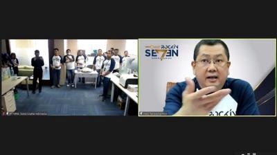 Executive Chairman MNC Group Hary Tanoesoedibjo meneghadiri Perayaan HUT Ke-7 PT MNC Guna Usaha Indonesia secara virtual, Rabu (15/12/2021).