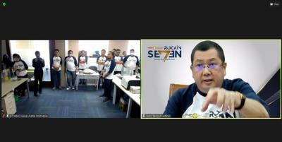 Executive Chairman MNC Group Hary Tanoesoedibjo meneghadiri Perayaan HUT Ke-7 PT MNC Guna Usaha Indonesia secara virtual, Rabu (15/12/2021).