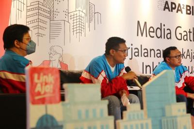 Media Gathering Layanan Business Solution LinkAja di kantor LinkAja, Jakarta, Jumat (17/12/2021).