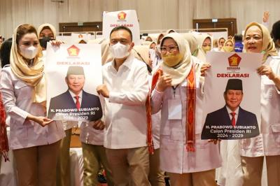 Rakernas Perempuan Indonesia Raya (PIRA) sayap partai perempuan Partai Gerindra di Jakarta, Rabu (22/12/2021).
