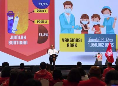 Presiden Joko Widodo menegaskan bahwa kesuksesan penanganan pandemi Covid-19 di Indonesia merupakan hasil gotong royong semua pihak.