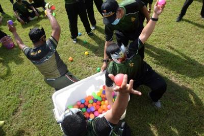 Ratusan personel Kodim 0733 Kota Semarang menggelar olahraga bersama sambil gelar pasukan kesiapan membantu pengamanan Natal dan Tahun Baru.