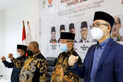 Evaluasi akhir tahun Fraksi tahun 2021 di Jakarta, Selasa (28/12/2021).