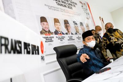 Evaluasi akhir tahun Fraksi tahun 2021 di Jakarta, Selasa (28/12/2021).