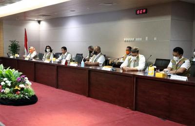 Kepala BNPB Letnan Jenderal TNI Suharyanto melakukan kunjungan kerja ke Komisi Pemberantasan Korupsi (KPK) di Jakarta, pada Rabu (5/1).