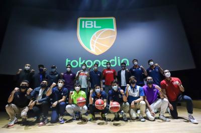 Konferensi Pers Title Season IBL Tokopedia 2022 di FX Sudirman, Jakarta Pusat, Kamis (6/1/2022).