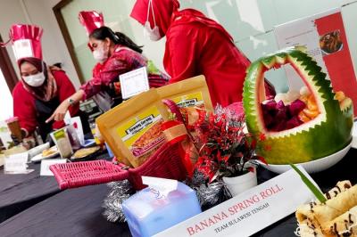 Festival Kuliner Pendaming Beras dalam rangka menyambut HUT ke-49 PDIP di Sekolah Partai PDIP, Lenteng Agung, Jakarta Selatan, Jumat (7/1/2022).