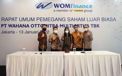 Rapat Umum Pemegang Saham Luar Biasa Wom Finance di Jakarta, Kamis (13/1/2022).
