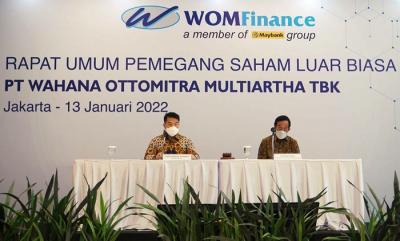 Rapat Umum Pemegang Saham Luar Biasa Wom Finance di Jakarta, Kamis (13/1/2022).