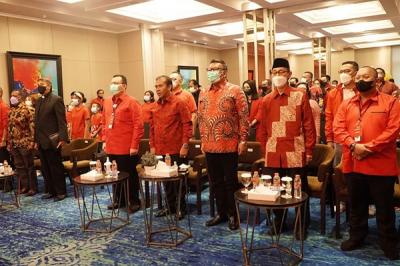 Perayaan Natal BMI di Hotel Sotis, Kemang, Jakarta, Jumat (14/1/2022).