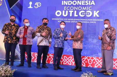 Webinar “Momentum Presidensi G20 untuk Akselerasi Pemulihan Ekonomi” di Jakarta, Selasa (25/1/2022).