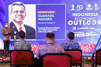 Webinar “Momentum Presidensi G20 untuk Akselerasi Pemulihan Ekonomi” di Jakarta, Selasa (25/1/2022).