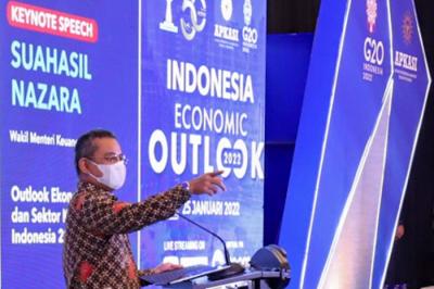 Webinar “Momentum Presidensi G20 untuk Akselerasi Pemulihan Ekonomi” di Jakarta, Selasa (25/1/2022).
