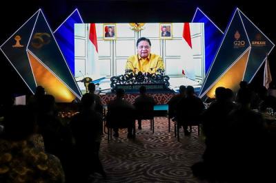 Webinar “Momentum Presidensi G20 untuk Akselerasi Pemulihan Ekonomi” di Jakarta, Selasa (25/1/2022).