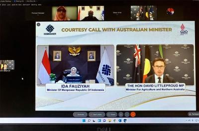 Pertemuan ini membahas kerja sama Australian Agriculture Visa (visa khusus bagi pekerja pertanian Australia).