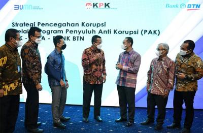 Sosialisasi pencegahan korupsi dengan tema “Strategi Pencegahan Korupsi Melalui Program Penyuluh Antikorupsi (PAK) bersama KPK, IIKPA dan Bank BTN”.