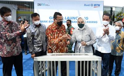 Peresmian Kantor Cabang Bank BTN Karawang, Jawa Barat, Jumat (28/1/2022).