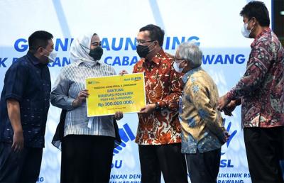 Peresmian Kantor Cabang Bank BTN Karawang, Jawa Barat, Jumat (28/1/2022).