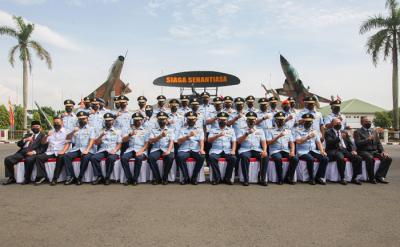Kepala Staf Angkatan Udara Marsekal TNI Fadjar Prasetyo saat menjadi inspektur upacara peresmian Komando Operasi Udara Nasional (Koopsudnas).