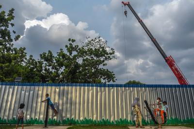 Gubernur Sumsel Herman Deru meresmikan Monumen Perjuangan Rakyat (Monpera) di Jalan Merdeka Palembang, setelah direnovasi, Sabtu (29/1/2022).