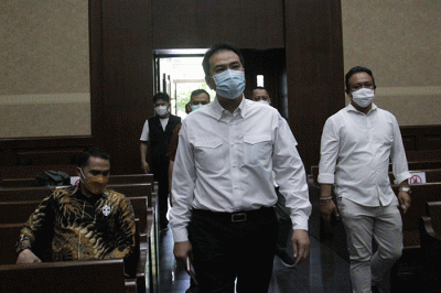 Terdakwa mantan Wakil Ketua DPR Azis Syamsuddin, menjalani sidang lanjutan dengan agenda pembacaan nota pembelaan alias pledoi, di Pengadilan Tipikor.