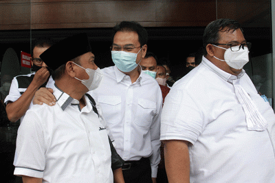 Terdakwa mantan Wakil Ketua DPR Azis Syamsuddin, menjalani sidang lanjutan dengan agenda pembacaan nota pembelaan alias pledoi, di Pengadilan Tipikor.
