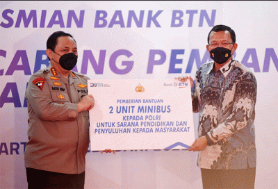 Peresmian pembukaan Kantor Cabang Pembantu di Mabes Polri, Jakarta, Kamis (3/2/2022).