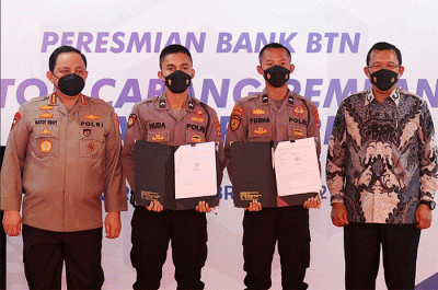 Peresmian pembukaan Kantor Cabang Pembantu di Mabes Polri, Jakarta, Kamis (3/2/2022).