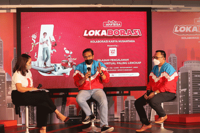 Peresmian Kota Virtual Lokaborasi di Jakarta, Kamis (3/2/2022).