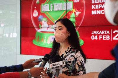 Donasi natal di Lobby MNC Financial Center, Kebon Sirih, Jakarta Pusat, Jumat (4/2/2022).