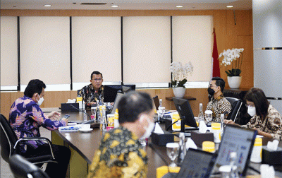 Pemaparan kinerja perseroan tahun 2021 di Jakarta, Selasa (8/2/2022).