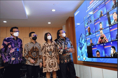 Pemaparan kinerja perseroan tahun 2021 di Jakarta, Selasa (8/2/2022).