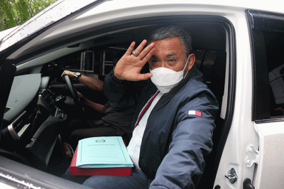 Ketua DPRD DKI Jakarta Prasetyo Edi Marsudi, menjalani pemeriksaan di Gedung KPK Merah Putih, Jakarta, Selasa (8/2/2022).