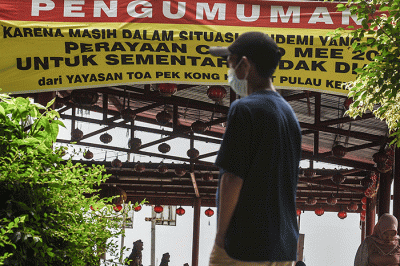 Akibat Pandemi Covid-19 yang masih belum rendah dan mengikuti anjuran pemerintah perayaan Cap Go Meh 2573 di Pulau Kemaro Palembang ditiadakan.