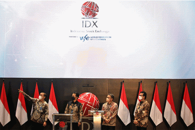 Prosesi pembukaan pasar saham sebagai bagian dari acara perayaan Hari Ulang Tahun BTN ke 72 di Jakarta, Rabu (9/2/2022).