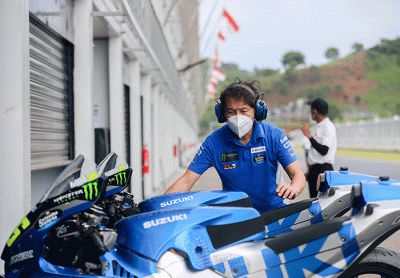 Suasana jelang tes Pramusim MotoGP di Sirkuit Mandalika, Lombok Tengah, NTB, Kamis (10/2/2022).