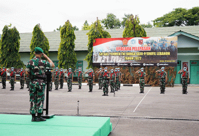 Sebanyak 179 prajurit TNI AD Personel Satgas Gelombang II Yonif 731/ Kabaresi Satgas Yonmek TNI Konga XXIII- P/ UNIFIL Libanon TA 2022.